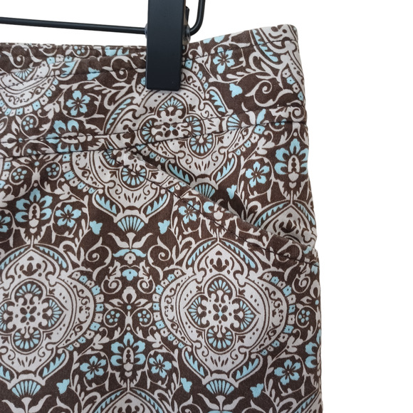 Ann Taylor Signature Fit Brown and Blue Pattern Pants Size 6 - Picture 3 of 7